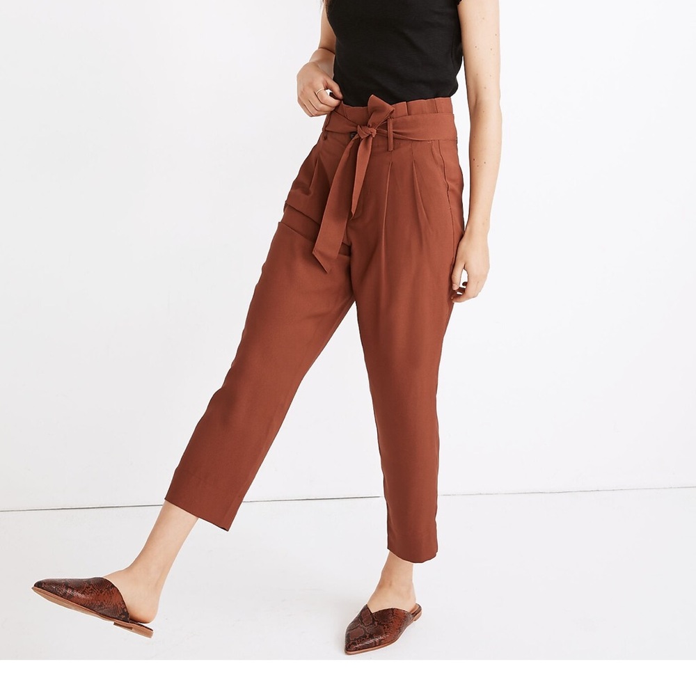 NWT Madewell Linen Paperbag Pants